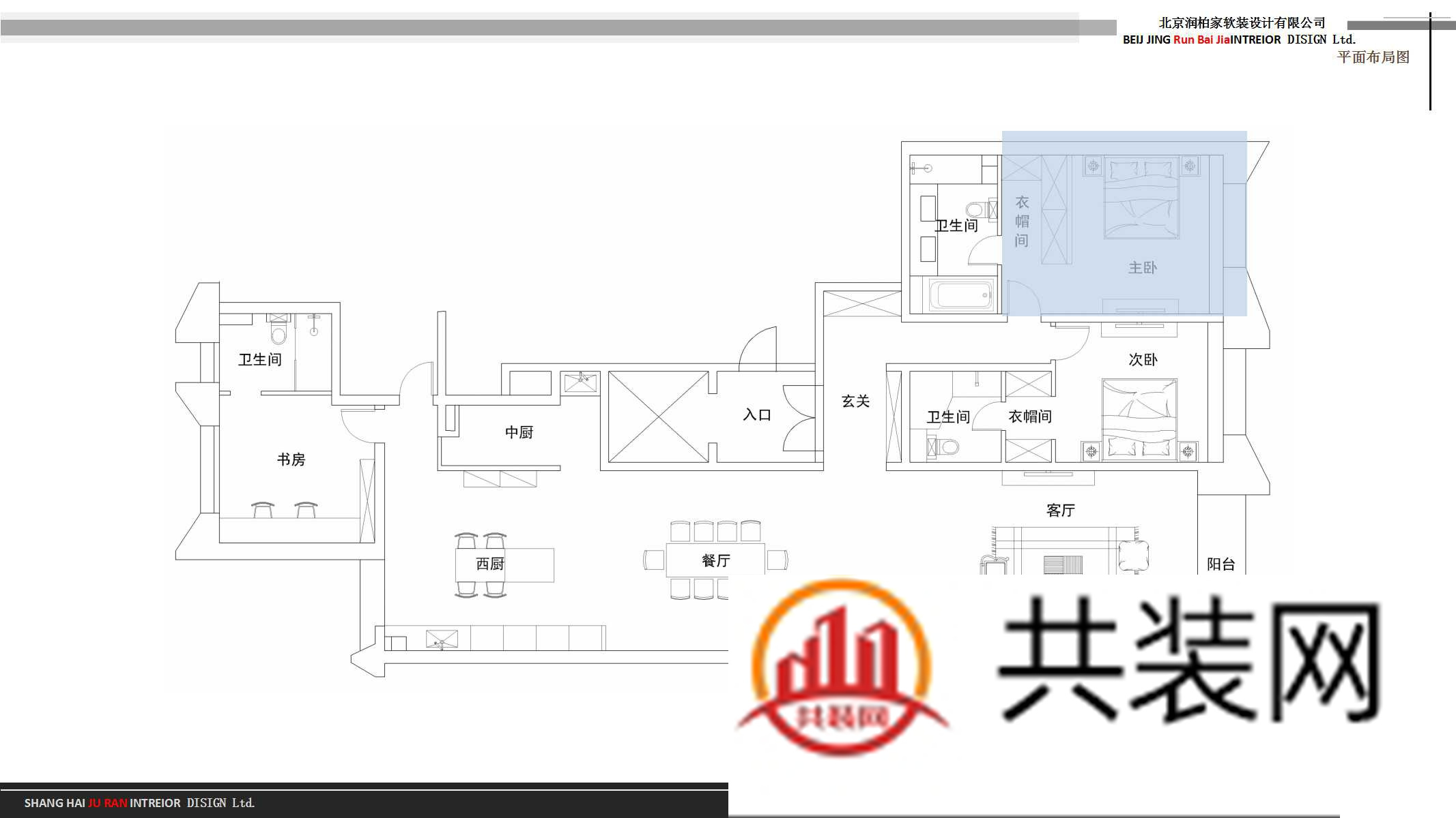 主卧平面布局图